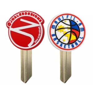 Plastic Key Head Cover Cap Rubber Keychain Logo Keycaps Covers Ring Soft Pvc Cute Car