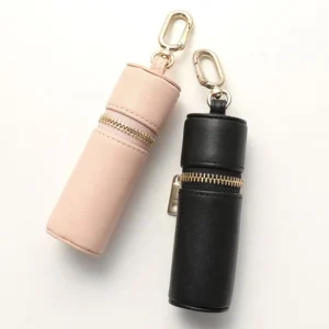 Mini Bucket Bag Keychain with Metal Ring