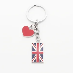 Union Jack Flag Enamel Keychain